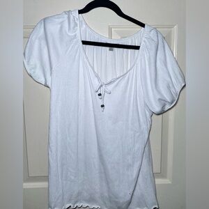 Allyson‎ Whitmore Women’s White Short Sleeve Top, XL